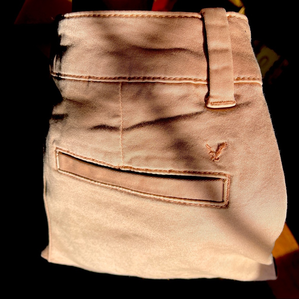 American Eagle twill midi shorts
